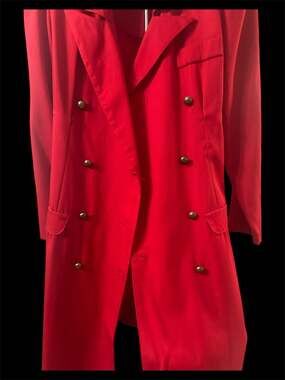 Vintage Danny & Nicole New York Red Double Breasted Blazer Dress Size 10